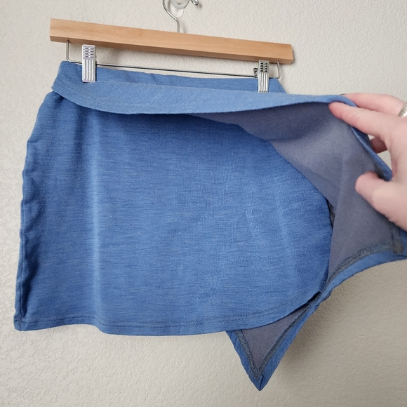 VOORMI Solstice blended wool mini skirt‎ pull on athletic skirt in blue size XS - Picture 6 of 9